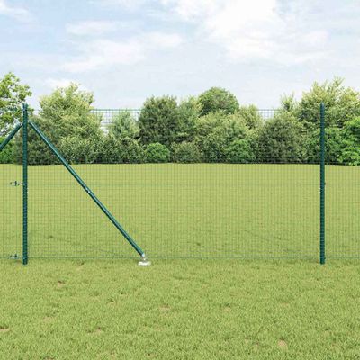 vidaXL Vonkajší zváraný drôtený plot so špicami 50 x 1,2 m Zelená