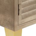 vidaXL Komoda 80x35x80 cm masívne mangovníkové drevo a liatina