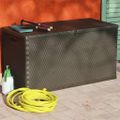 vidaXL Záhradný úložný box, hnedý 120x56x63 cm, PP ratan