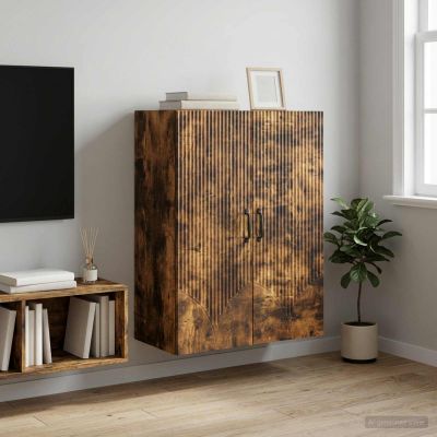 vidaXL Nástenná skrinka 66 x 34,5 x 90 cm Kompozitné drevo Dymový dub