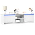 vidaXL TV stolík s LED biely 180x34x50 cm kompozitné drevo