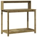 vidaXL Stôl na presádzanie s policami 108x50x109,5 cm impregn.borovica