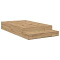 vidaXL Rám postele s úložným prostorem s dverami Remeselný dub 120 cm