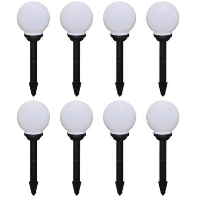 vidaXL Vonkajšie LED lampy k chodníku so špicatým hrotom 8 ks 15 cm