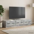 vidaXL TV skrinka Betónovo sivá 147 x 34,5 x 27 cm Kompozitné drevo