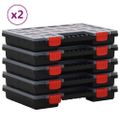 vidaXL Triediace boxy 10 ks 34,5x25x5 cm polypropylén