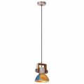 vidaXL Industriálna okrúhla závesná lampa 25 W farebná 19 cm E27