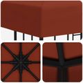 vidaXL Altánok 3 x 3 m Tehlová Polyester a oceľ 190 gsm