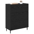 vidaXL Servírovacia skriňa Čierny dub 69,5 x 34 x 90 cm