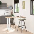 vidaXL Nohy barového stola, biele, 2 ks, 40 x (90-91) cm, oceľové