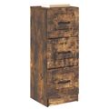 vidaXL Zásuvkový kabinet Dymový dub 33 x 34,5 x 87 cm Kompozitné drevo