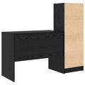 vidaXL Stôl Čierny dub 145.5 x 50 x 127 cm 2 ks