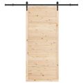 vidaXL Posuvné dvere 80 x 208 cm Borovicový masív Prírodná