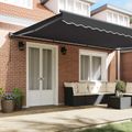 vidaXL Rám markízy Antracitová 500 × 300 cm Polyester s PU povrchom