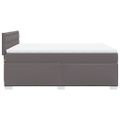 vidaXL Boxspring posteľ s matracom sivá 160x200 cm umelá koža