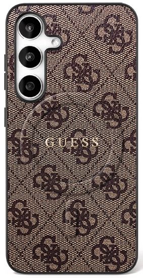 Guess puzdro pre Samsung Galaxy S25 FE HC MAGSAFE PU 4G RING CLASSIC LOGO hnedá