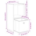 vidaXL Nočný stolík Staré drevo 35 x 32 x 68,5 cm Kompozitné drevo