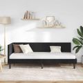 vidaXL Rohový rám postele s čelnou doskou Čierna 80 cm x 200 cm Zamat