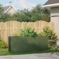 VidaXL kvetináč Olive Green 200x40x80 cm Oceľ valcovaná za studena