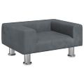 vidaXL Pelech pre psa tmavosivý 50x40x26,5 cm zamat