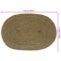 vidaXL Kusové koberce Prírodná a čierna 100 x 152 cm Juta