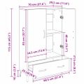 vidaXL Highboard so zásuvkou Čierny dub 70 x 31 x 115 cm