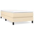 vidaXL Posteľný rám s boxspringom krémová 100x200 cm látka