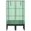 vidaXL Záhon s krytom na skleník ratanový vzhľad 80x40x140 cm