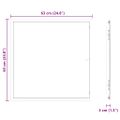 vidaXL Access Panel Biela 63 x 63 x 3 cm Oceľ