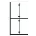 vidaXL Skladacia sprchová zástena priehľadné ESG sklo 100x190 cm