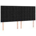 vidaXL Posteľný rám boxspring s matracom čierny 200x200 cm zamat