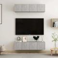 vidaXL TV skrinky 4 ks, betónovo sivé 60x30x30 cm, kompozitné drevo