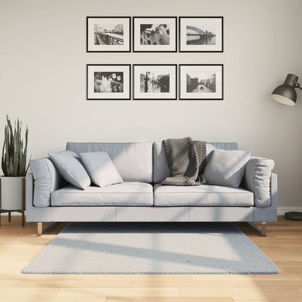 vidaXL Koberec HUARTE s krátkym vlasom umývateľný modrý 120x120 cm