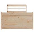 vidaXL Posteľný rám s čelom biely 75x190 cm borovicový masív