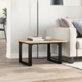 vidaXL Konferenčný stolík v tvare O 60x60x40 cm borovica a oceľ
