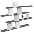 vidaXL Závesná polica 4 ks Antracit 100 x 9 x 2,5 cm Oceľ