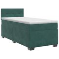 vidaXL Posteľ boxspring s matracom Tmavozelená 90 x 200 cm Zamat