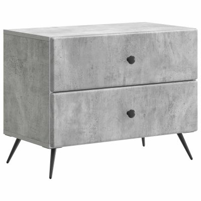 vidaXL Nočný stolík Betónovo sivá 62 x 34,5 x 47,5 cm Kompozitné drevo