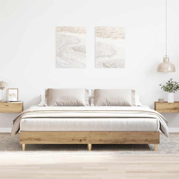 vidaXL Posteľný rám bez matraca remeselnícky dub 180x200 cm