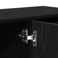 vidaXL Komoda čierna dub 91x29,5x75 cm, imitácia dreva