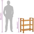 vidaXL Regál na topánky so 4 policami 50x27x80 cm dubový masív
