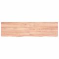 vidaXL Kúpeľňová doska bledohnedá 120x30x(2-4) cm ošetrený masív