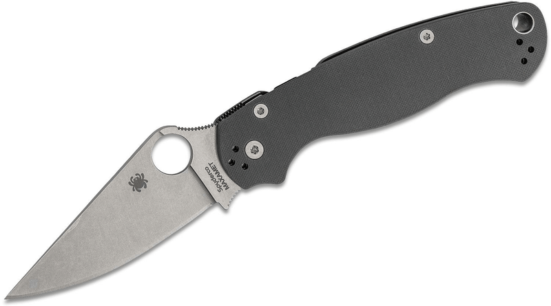 Spyderco C81GPDGY2 Para Military 2 Maxamet vreckový nôž 8,7 cm, Stonewash, šedá, G10