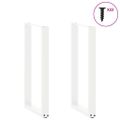 vidaXL Nohy ku konzolovému stolu v tvare U, 2 ks, biele, 38 x (72-73) cm, oceľové