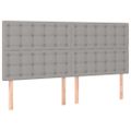 vidaXL Čelo postele svetlosivé 160x5x118/128 cm látkové