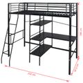 vidaXL Posteľ s matracmi Čierna 200 x 90 cm Kov