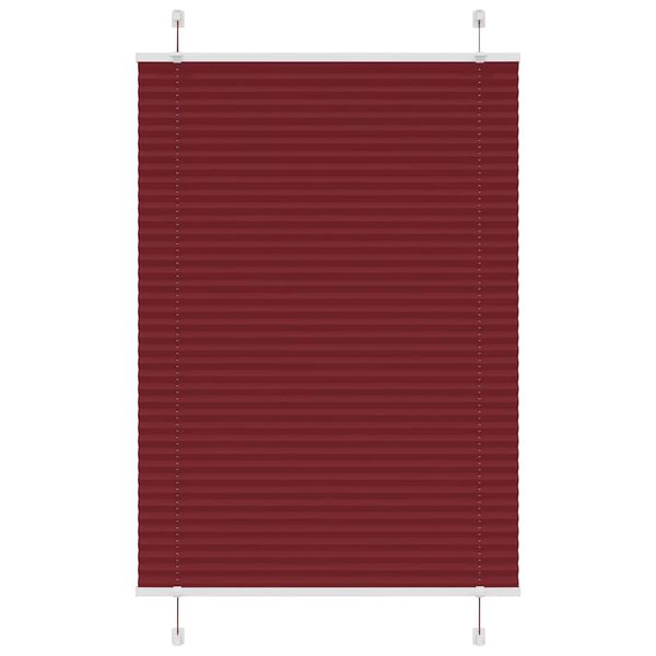 vidaXL Plisovaná roleta bordová červená 95x100 cm šírka látky 94,4 cm polyester