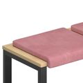 vidaXL Vankúš na lavičku 4 ks Zamat Ružová Hĺbka 35 cm