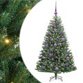 vidaXL Umelý Sklápací Vianočný Stromček Zelená 120 cm PVC a kov