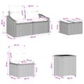 vidaXL Sada pohoviek 8 ks Čierna Poly ratan a oceľ